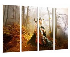 Tableau Moderne Photographique, Impression sur bois, DÃ©coration musicale romantique, violon, gothique, 131 x 62 cm, ref. 26871