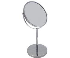 PAMEX Miroir de Pied cosmétique bilatéral chromé agrandissement x 2 17 cm
