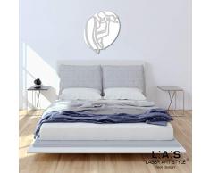 L:A : S Laser Art Style Cadre Mamelon avec Enfant Moderne pour Chambre Ã Coucher SI-322L 50x65 cm Bianco-Grigio Luce