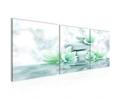 Tableau decoration murale Fleurs Magnolia 120 x 40 cm - XXL Impression sur Toile Salon Appartment 3 Parties - prÃªt Ã accrocher - 505833b