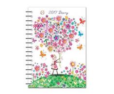 Robert Frederick 2017Â cahiers Journal Agenda Daisy Patch, Plastique, Assortis, A5