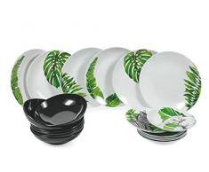 Villa DEste Home Tivoli 2191958 Safari Service de table 18 piÃ¨ces, porcelaine + grÃ¨s
