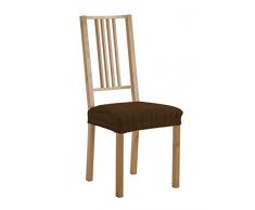 Martina Home Casandra Pack de 2 Housses de siège pour Chaise, Tissu, Marron, 24 x 30 x 6 cm