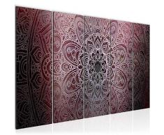 Tableau decoration murale Mandala 150 x 60 cm - XXL Impression sur Toile Salon Appartment 5 Parties - prÃªt Ã accrocher - 101256a