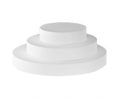 Decora polystyrène Disc Forme sucette gâteau pour décoration, Blanc cassé,, Polystyrène, ecru, 35 x 7.5 cm