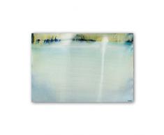 CUADRIMAN Abstrait et paysages Tableau rÃ©vÃ©lation, Bois, Bleu Pastel, 90Â x 60Â cm