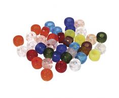 Rayher Hobby 1409749 groãÿ Trou radl, 9 mm, sous Blister de Verre. 25 g, Mélange