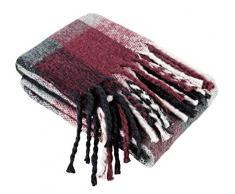 Linder Plaid, 100Pourcentpolyester, Rouge, 125x150