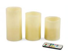 Kooper 2196125 S/3 Bougies LED Multicolore