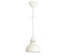 Naeve Leuchten Lampe suspension en métal, métal, 40 W, E27, 19 x 19 x 20 cm, ivoire 6070311