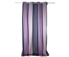 Linder 0549/70/375/145X260 Rideau avec 8 Oeillets Fusil Rond Polyester Violine 145 x 260 cm
