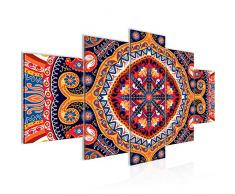 Tableau decoration murale Mandala 200 x 100 cm - XXL Impression sur Toile Salon Appartment 5 Parties - prÃªt Ã accrocher - 506751a