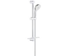 GROHE 26086001 Tempesta Rustic 100 Set de Barre de Douche 4 Types de Jets Chromé
