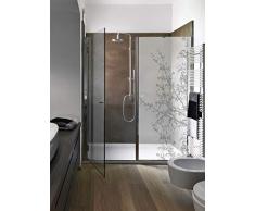 plage 161000 Décoration adhésive pour paroi de Douche, Vinyl, Gris, 80x200cm