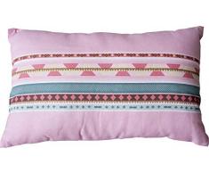 Enjoy Home Coussin 30x50, LILIETHNIRS030050, Rose, 30x50cm, Rouge, Coton, 30x50 cm