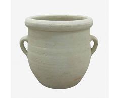 Better & Best Vase avec poignées 30 cm Artisanal, Dimensions 36 x 30 x 32 cm, matériau : Barre, Blanc, Taille Unique