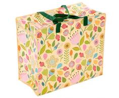 Puckator Sac Ã Linge et Rangement Pratique Motif Floral Automne Multicolore Hauteur 48 cm Largeur 55 cm Profondeur 28 cm