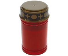 Heitronic 36384Â A, lampe de sol, plastique, Integrated, rouge, 6,7Â x 12,2Â cm