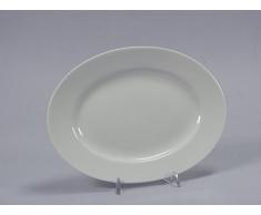 H&H Lorel Plat Ovale, 24Â cm, Bone China, Blanc