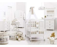 Italbaby Funny Friends Lit Bébé, Blanc, Multicolore, Taille Unique