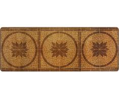 Designer Paillasson pour couloir, salle de bains, intérieur & extérieur de Domaine de Bas de Paillasson antidérapant lavable | pratique passwort schmutzfangmatte-Tapis | romain Pansements Marron/beige 50 x 70 cm Fleurs |deco de mat