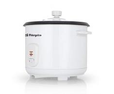 Orbegozo CO 3031 Cuiseur à riz et cuiseur vapeur 1,8 l Capacité Casserole en aluminium antiadhésif Protection contre lébullition à sec, couvercle en verre trempé, 700 W de puissance