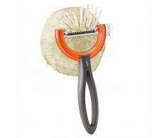 Moha 45620 Eplucheur, ABS/INOX, Orange/Noir, 10 x 1,5 x 24,5 cm