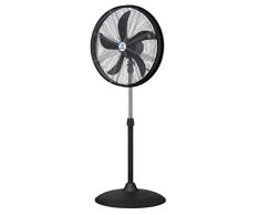 Westinghouse Lighting 7271540 Ventilateur sur Pied Westinghouse Yucon I en mÃ©tal Noir Mat/argentÃ© avec 5 vantaux en ABS, diamÃ¨tre de 50, boÃ®tier de 55 Hauteur maximale de 135Â cm, 120 W