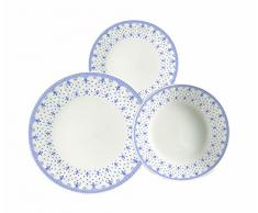 Couronne Elisa Vaisselle, Porcelaine, Blanc, 23Â x 29Â x 30Â cm, 18Â piÃ¨ces