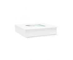 Deknudt Album Photo - BoÃ®te Photo, Cuir ou Similicuir, Blanc, 8 x8 cm