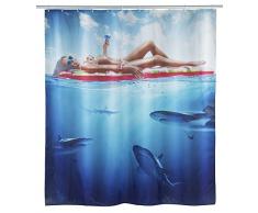Wenko 23190100 Rideau de Douche, Polyester, Multicolore, 180 x 200 cm