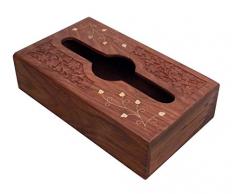 Stylla London VS1151 Support pour boÃ®te Ã mouchoirs, Bois Dense, Marron, 11 x 6,8 x 3,2 cm