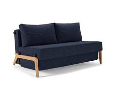 INNOVATION LIVING Canapé design CUBED WOOD Mixed Dance Blue convertible lit 200*140 cm