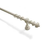 Gardinia Tringles à Rideaux Bergamo 1 tonneau à 20 mm Blanc 160 cm, Rail