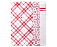 Feinkost Torchon, Coton, Rouge/Blanc, 8Â x 26Â cm, de 3Â unitÃ©s