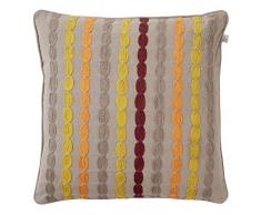 Dutch Decor Coussin Manova 45x45 cm Taupe - Coussins Déco - Oreiller Décoratif - Déhoussable - Zippé