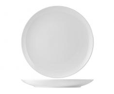 H&H Table Hotelware Plat Rond, 50, Porcelaine, Blanc, 50Â x 50Â x 5Â cm