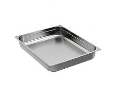 Decora Table en Acier Inoxydable PoÃªle 2/1, 64Â x 53Â x 15Â cm, Argent