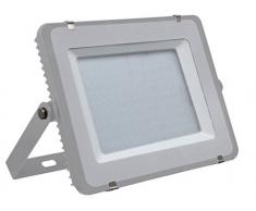 V-TAC 10W Projecteur LED de sÃ©curitÃ© extÃ©rieur Ã©tanche avec verre gris Samsung LED gris corps IP65 [Classe Ã©nergÃ©tique A +] (Jour Blanc, 150W)