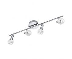 Eglo Lampe Spot LED Hania/4 Chromé/transparent 92105 E