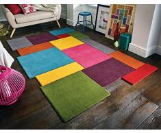 Flair Rugs Tapis, Laine, Multicolore, 90 x 150 cm