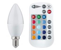Paulmann 28517 LED Ampoule Bougie changement couleur 3,5W, E14, avec télécommande