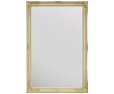 MirrorOutlet Grande Ivoire de Style Antique avec Miroir Mural rectangulaire Neuf 2Â FT10Â X 0,6Â m, 86Â cm x 61Â cm