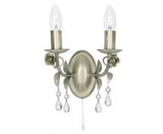 Oaks Lighting Catania Double applique murale Crème/fini doré