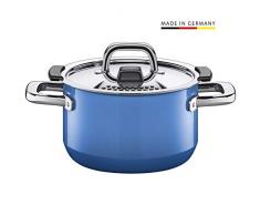 Silit 2102299479 Faitout Haut, Ãmail, Bleu, 16 cm