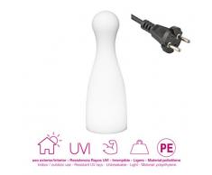 moovere pooseidon Lampadaire E27, 7Â W, blanc translucide, 50Â x 17.5Â cm