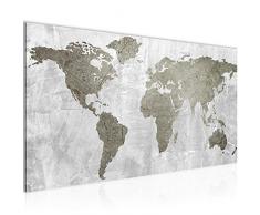 Tableau decoration murale Carte du monde - XXL Impression sur Toile Salon Appartment 1 Parties - prÃªt Ã accrocher - 104312b