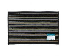 JVL Vigo Soutenu Paillasson Lavable en Machine à Rayures, Polypropylène/Latex, Marron, 80 x 50 x 1.2 cm