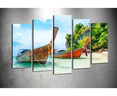 Bonamaison Peinture sur toile, multicolore, 100 x 60 cm, 5 unit - ConÃ§u et fabriquÃ© en Turquie