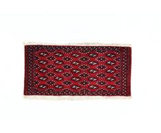 Eden Carpets Yamut Tapis noué à la Main, Laine, Multicolore, 50 x 104 cm